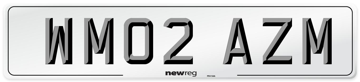 WM02 AZM Number Plate from New Reg